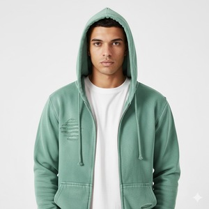 Custom Acid Wash Sweatsuit Jogging Track Suit <b>Set</b> Street wear Puff Print <b>Spray</b> Wash Flare Sweatpants and Full Zip up Hoodie <b>Set</b> - Product Image 6