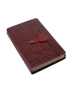 Carpeta de Negocios de Cuero Estampada al por Mayor de Proveedores Indios, Organizador de Archivos A4, Cuaderno de Escritura Encuadernado Estilo Antiguo de 7x5 Pulgadas - Product Image 2