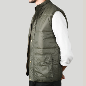 Mens Casual Waistcoat Gilet Sleeveless Lightweight Thermal Warm Outdoor <b>Winter</b> Bodywarmer Custom Wholesale Apparel Manufacturer - Product Image 3