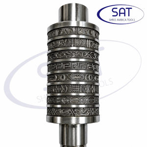 SAT Gold Silver Jewelry Design Roller Multiple Pattern <b>Engraving</b> Mandrel Rolling <b>Tool</b> for Necklace Earring Bracelet Making Dubai - Product Image 1