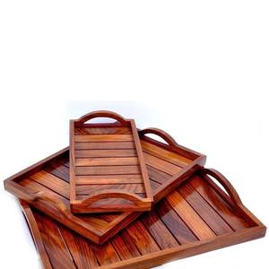 Bandeja de Servir de Madera Contemporánea con Diseño Elegante para Decoración del Hogar, Servir Comida y Organización de la Cocina - Product Image 6