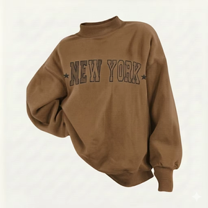 Womens Oversized Mock Neck Lounge Ready Sweatshirt Soft Fabric Relaxed Fashion Forward Comfort Wear - Product Image 1