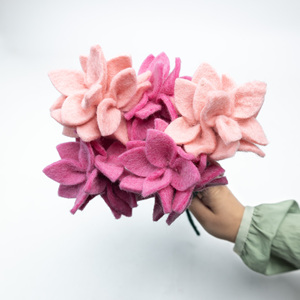 Fleurs de lotus en feutre faites à la main, style naturel, respectueuses de l'environnement, en laine, pour le printemps, en vrac, fleurs artificielles, décoration de la maison, cadeau DIY - Product Image 6