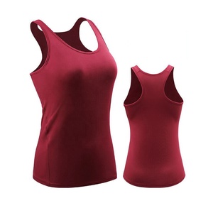Camiseta sin mangas transpirable para mujer, con logo personalizado, de alta calidad, cuello halter, sin costuras, de alto impacto, tejida en poliéster. - Product Image 4