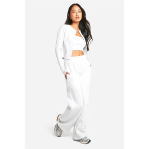 Conjunto Deportivo de 2 Piezas para Mujer, Sudadera con Cierre y Cuello en V, Pantalones de Jogging Casuales - Product Image 6