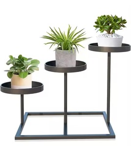 Top Rated Global Style <b>Plant</b> <b>Stand</b> Foldable Black Wrought Iron 3-Tier Rectangular Slatted Display Shelf Rack For Garden Patio - Product Image 6