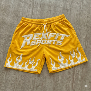 กางเกงขาสั้นตาข่ายปักลายแบบกำหนดเอง REXFIT SPORTS สำหรับผู้ชาย เล่นบาสเก็ตบอล ออกกำลังกาย วิ่ง ฟิตเนส ผู้ผลิตขายส่ง ราคาสมเหตุสมผล - Product Image 5