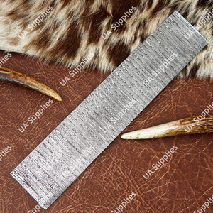 Barre de mosaïque en acier Damas forgé à la main de 10 pouces, personnalisable, pour la fabrication de couteaux, fournitures OEM ODM DIY industrielles - Product Image 3