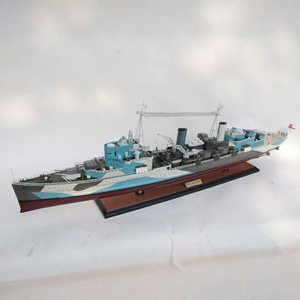 Maquette de Navire de Guerre Britannique HMS BELFAST en Bois Faite à la Main, Décoration Nautique pour la Maison, Fabriquée en Métal Laiton, Fabricant Vietnamien - Product Image 1
