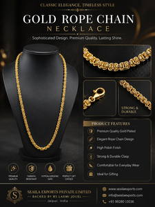 Wholesale Gold-Plated Brass Designer Link Chain <b>Necklace</b> with Bezel Setting for Unisex Bold <b>Statement</b> Gift Jewelry - Product Image 3