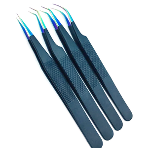 Pinzas para Extensión de Pestañas de Fibra, Volumen 45, 90 Grados, Pinzas Metálicas de Alta Calidad para Venta al Por Mayor - Product Image 1