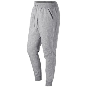 Pantalon de survêtement gris pour homme, taille élastique, cordon de serrage, poches latérales, joggers décontractés, coton tricoté mi-lourd, vêtements d'automne - Product Image 4