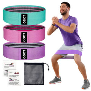 Ensemble de bandes de résistance en tissu personnalisables pour les fessiers, les jambes, les étirements, la danse, la remise en forme et la musculation - Product Image 1