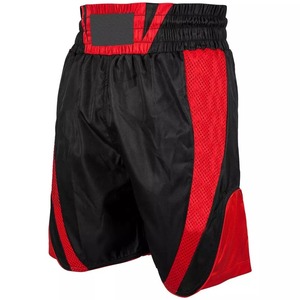 Shorts de boxe sur mesure de haute qualité, taille élastique, toile, meilleur matériau pour un style de combat décontracté, motif uni - Product Image 1