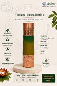Luxury Hammered <b>Copper</b> <b>Drinking</b> <b>Bottle</b> from Indian exports international. (Certified pure <b>copper</b>) - Product Image 2