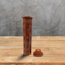 Support de tour d'encens artisanal en bois de santal indien, écologique, aromatique et de haute qualité pour la méditation à domicile - Product Image 5