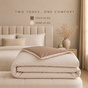 <b>Bedding</b> 250 GSM Coco Sand Reversible Dual Tone Microfiber Comforter | Lightweight All Season <b>Quilt</b> for Home & Guest Bedrooms Use - Product Image 3