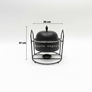 Kayna Export Gold Chafing Dish 29x29x37cm Alcohol Heating <b>Buffet</b> <b>Warmer</b> round shape Manual Control Home style Chafing Dish - Product Image 3
