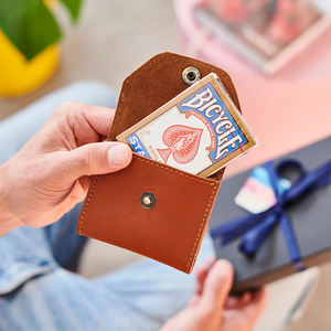 Caja de Regalo de Cartas de Póker de Cuero de Alta Gama, Estuche de Cartas de Juego de Cuero, Caja Plegable Portátil para Empaque de Póker - Product Image 1