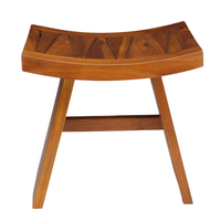 Banc de douche moderne en teck, chaise de bain en bois, tabouret de spa étanche avec étagère de rangement pour mobilier de salle de bain intérieur