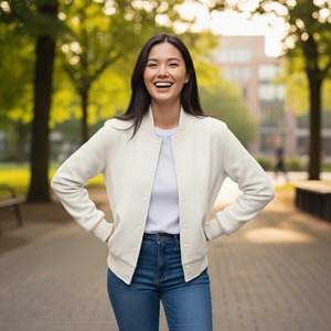 Chaquetas Varsity de Alta Calidad OEM para Mujer, Chaqueta con Logotipo Personalizado y Parches Bordados para Mujer al Mejor Precio - Product Image 2