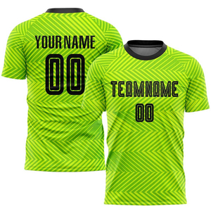 Customizable Green Soccer Jersey Set Sublimated Print Crew Neck Short Sleeve Breathable Polyester Uniform for Adults Unisex - Product Image 2