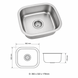 Vietnam Manufacturer Wholesale Premium Modern Single Bowl Stainless Steel Kitchen Sink SS304 Undermount Design Polished Surface - Product Image 1