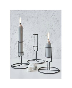 Juego de Portavelas Minimalistas de Hierro, 3 Piezas, Soporte de Alambre Negro para Mesa, Decoración para el Hogar, Bodas y Fiestas - Product Image 1