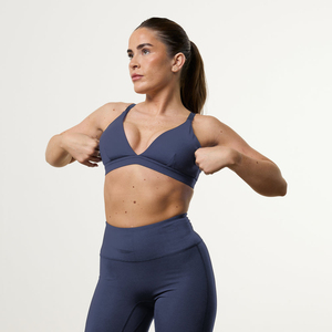 Ensemble de leggings de yoga taille haute pour femmes, couleur unie, soutien-gorge de sport sans couture, pantalon long, vêtements de sport, tenue de fitness - Product Image 6