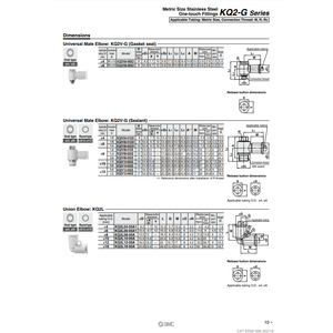 นิวเมติก SMC ฟิตติ้งแบบ one-touch KQ2V06-02G1ชิ้นส่วนนิวเมติก - Product Image 4