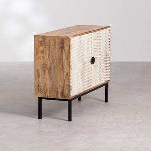 Buffet Vandana Vento Geo en bois de manguier massif 160x45x86 cm avec motif artisanal - Product Image 3