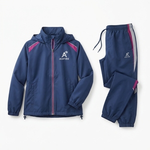 Chándal Deportivo Personalizado para Mujer, Chaqueta Impermeable con Capucha y Pantalones Deportivos a Juego, Venta al Por Mayor - Product Image 3
