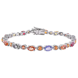 Pulsera de Zafiros Múltiples en Plata de Ley 92.5 KLSB-20132 - Product Image 1