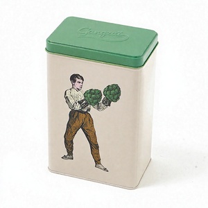 Premium Quality Customised Enamel Ivory Green French Country Design Eco-Friendly Durable Rectangle Storage Box Lid 21x14x8cm - Product Image 1