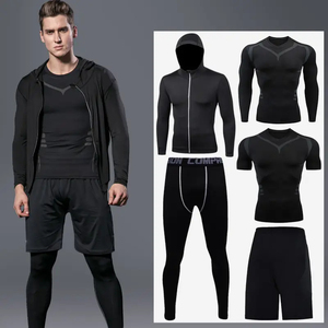 Conjunto Deportivo de Compresión Ligero y Transpirable para Hombre, con Camiseta de Yoga de Secado Rápido, Ropa Deportiva Ajustada - Product Image 1