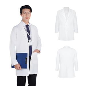 Batas de Laboratorio de Alta Calidad en Spandex/Algodón para Doctores, Uniformes de Hospital para Enfermeras y Profesionales de la Salud, Pedidos al por Mayor, Blusas Blancas - Product Image 1