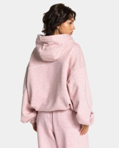 Ensemble de survêtement 2 pièces pour femme en molleton 100 % coton, imprimé léopard graphite, avec passepoil, coupe décontractée, hiver, style décontracté, collection 2026 - Product Image 3