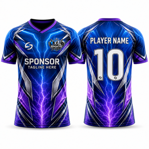 เสื้อฟุตบอลรุ่นใหม่ พรีเมียม อินเตอร์ล็อค โพลีเอสเตอร์ เนื้อผ้านุ่ม ระบายอากาศได้ดี ยืดหยุ่น ซับเหงื่อ แห้งไว เหมาะสำหรับการเล่นกีฬา - Product Image 1