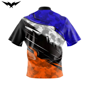 High Quality Custom Team Logo Printed Moisture-Wicking Heat-Transfer Printed <b>Bowling</b> Jersey Short Sleeve Unisex - Product Image 2