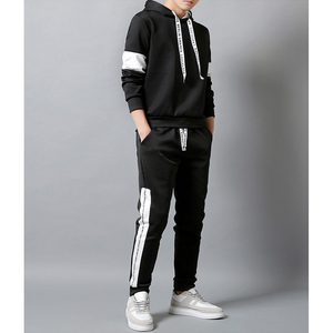 Men's White Hooded 2 1 Tracksuit Set Full Sleeve <b>Black</b> <b>Pants</b> Letter Print Breathable Casual Wear Winter Sporty Design 100% - Product Image 5