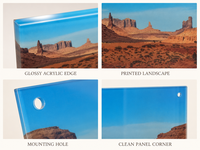 Art mural moderne en acrylique imprimé UV 40x60cm Paysage de canyon désertique Décoration brillante pour la maison et le bureau