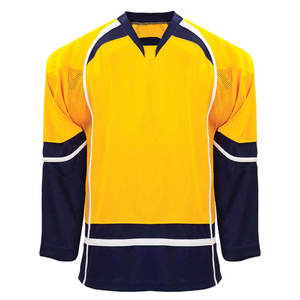 Jersey de Hockey sobre Hielo Sublimado Personalizado, Ecológico, Cuello en V, Manga Larga, Bordado 3D, Color Personalizado, Nombre del Equipo, Número, Unisex - Product Image 3