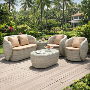 Conjunto de Sofás de Ratán para Exteriores, Jardín, Villa y Patio de Resort, Muebles Modernos de Mimbre con Cojines para Relajarse al Aire Libre - Product Image 3