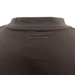 2023 Printed <b>Logo</b> Custom Embroidery Cotton/Bamboo Fiber Knitted Short Sleeve Casual Plain T-Shirt for Men - Product Image 5