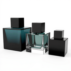 Solent High Quality Logo Luxury Square Design 30ml 50ml 100ml Glass <b>Empty</b> Customized <b>Spray</b> Perfume <b>Bottle</b> Screw Cap Stainless - Product Image 2
