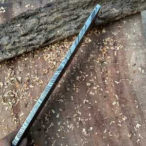 Barra de Acero Damasco Forjada a Mano, 25 x 5 cm, 0.5 mm de Grosor, 193 mm de Longitud Total, para Fabricación de Cuchillos, Forja de Hojas Personalizadas - Product Image 6