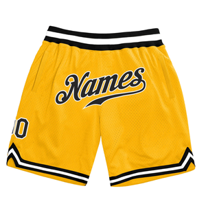 <b>Men</b> Yellow <b>Black</b> Sublimated Mesh Basketball <b>Shorts</b> Polyester Athletic Sports <b>Shorts</b> Team Uniform Training Game Wear Performance - Product Image 1