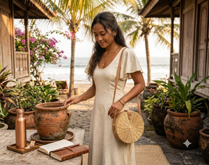 Bolso Bandolera de Mimbre Natural Tejido a Mano, Estilo Bohemio, Ecológico, con una Sola Correa, para la Playa o el Verano - Product Image 6