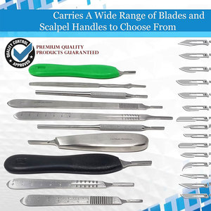 ด้ามจับมีดผ่าตัดแบบแมนนวลคุณภาพพรีเมียม JACKBILLY # ใบมีดผ่าตัดสแตนเลส 3 ชิ้น ได้รับการรับรองมาตรฐาน CE เหมาะสำหรับขนาด 9-16 สำหรับการผ่าตัดที่มีความแม่นยำ - Product Image 5