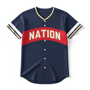 Camiseta de Béisbol y Sóftbol Retro Personalizada, Uniforme de Malla Transpirable, Estampado en Relieve, Antibacteriano, 100% Poliéster, Números y Nombres del Equipo - Product Image 1